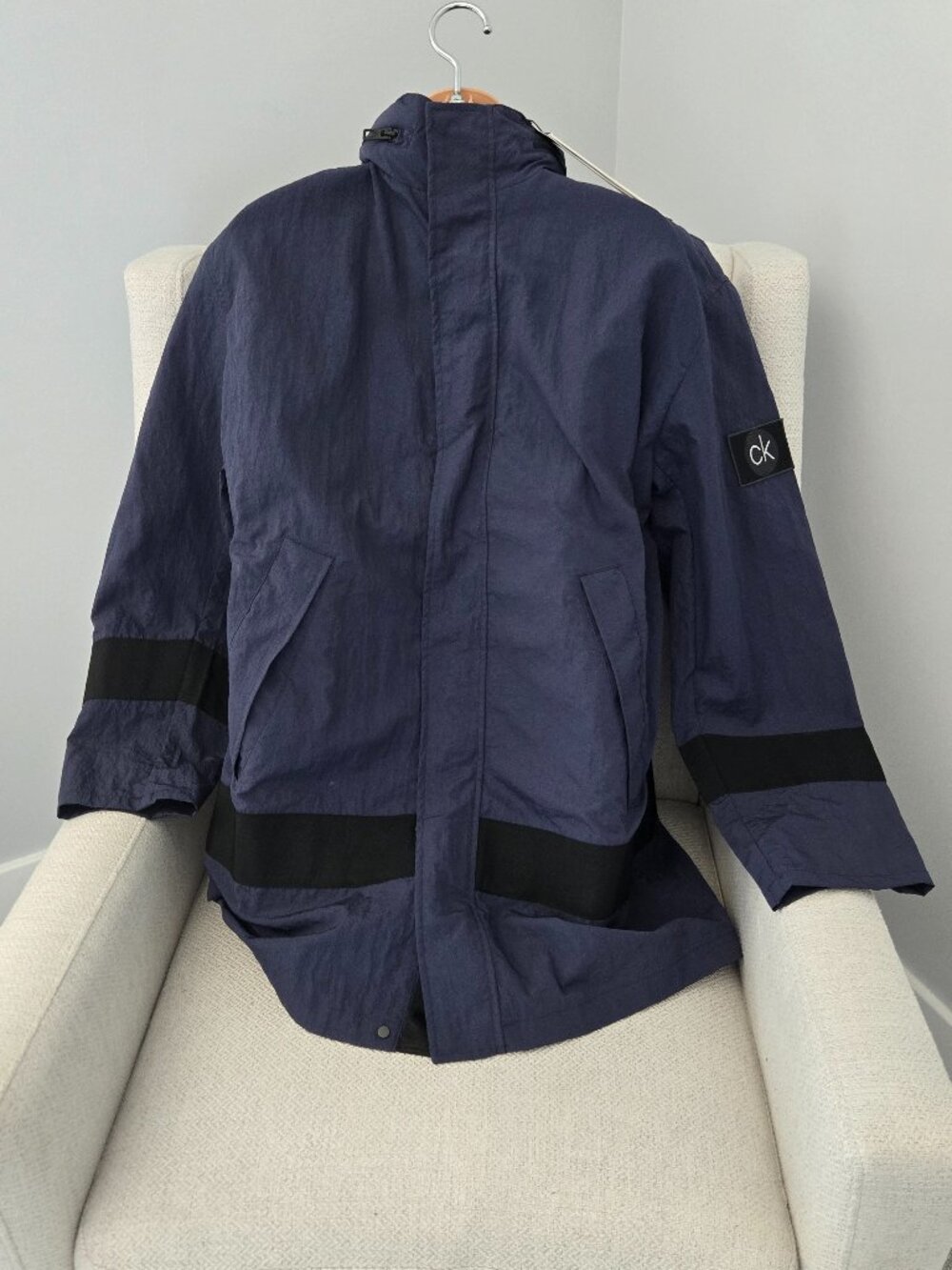 Men's L Calvin Klein blue jacket coat